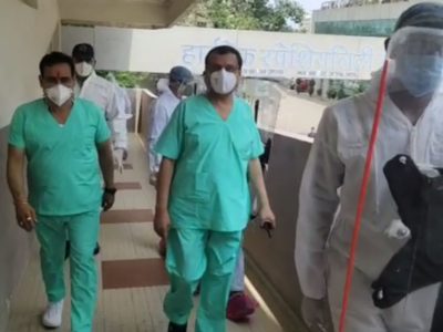 इंदौर के अरविंदो अस्पताल पहुंचे नरोत्तम मिश्रा, कोरोना मरीजों का जाना हाल