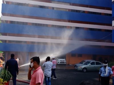 माखनलाल विवि में आग, आपदा से निपटने दमकल और निगम अमले की मॉकड्रिल