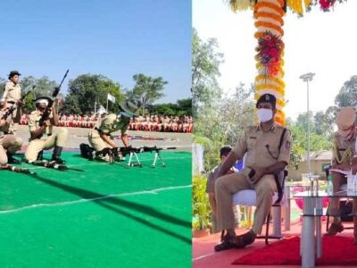 महिला नव आरक्षकों के शौर्य और कठिन अभ्यास को देखकर भावुक हुए राज्यपाल