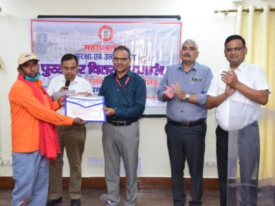 शोभा राम राय को किया गया सितम्बर माह के मैन ऑफ द मंथ अवार्ड से सम्मानित