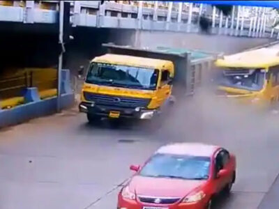 मुंबई में ट्रक और बस की टक्कर, 8 लोग घायल; ड्राइवर और कंडक्टर समेत 5 लोगों की हालत गंभीर