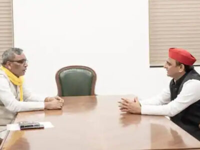 सपा और सुभासपा में हुआ गठबंधन, अखिलेश यादव से मिलकर बोले ओपी राजभर अबकी बार भाजपा साफ