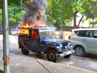 पुलिस की जीप जलाने वाले अनिल यादव पर 25 हजार का इनाम