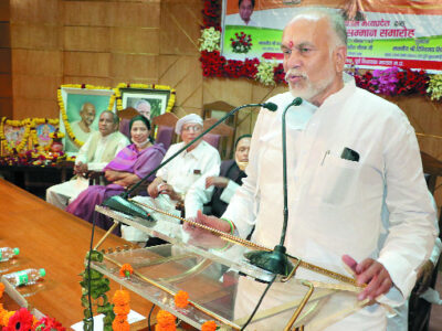 पूर्व विधायकों ने सम्मेलन में किया विस अध्यक्ष का सम्मान