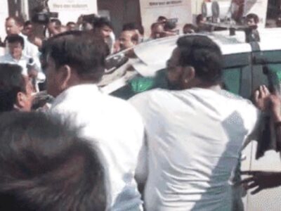 करणी सेना का भाजपा कार्यालय में हंगामा, मंत्री साहू का कांग्रेस ने मांगा इस्तीफा