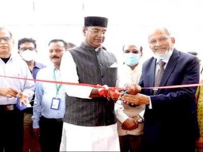 चिकित्सा शिक्षा मंत्री सारंग ने एम्स में किया ऑक्सीजन जनरेटिंग प्लांट का उद्घाटन