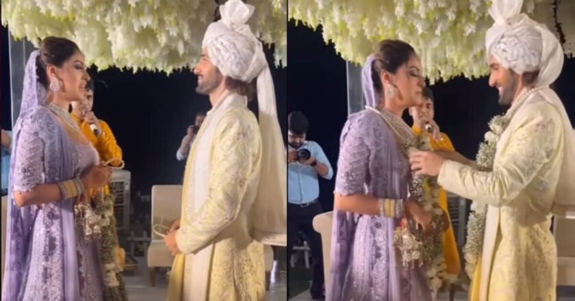 अनुष्का रंजन का ब्राइडल लहंगा छाया, अपनी बारात में जबरदस्त डांस किया आदित्य ने