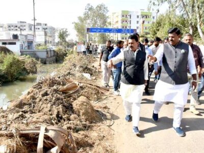जल-संसाधन मंत्री सिलावट ने कलियासोत डेम से निकलने वाली नहरों का किया निरीक्षण