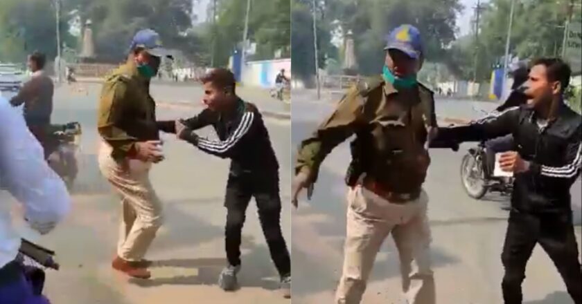 पुलिस ने किया चालान, बाइक सवार ने पूछा- किस बात का, इस पर टूट पड़ा ASI
