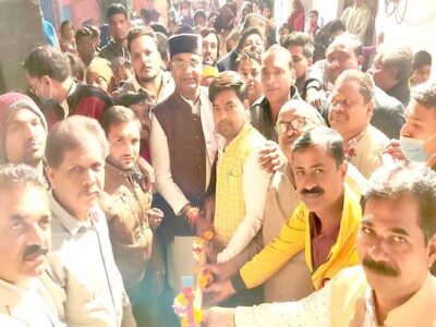 मंत्री सारंग ने रोशनबाग की सभी गलियों के सीसी रोड निर्माण हेतु किया भूमिपूजन