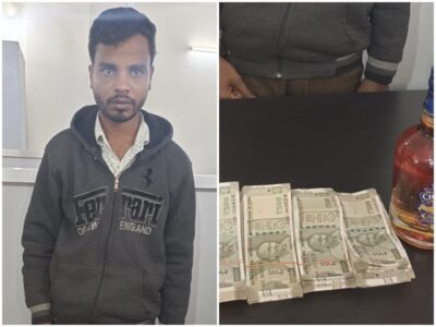 शराब दुकान में लाखों की चोरी,पुराना सुरक्षा गार्ड ही निकला आरोपी