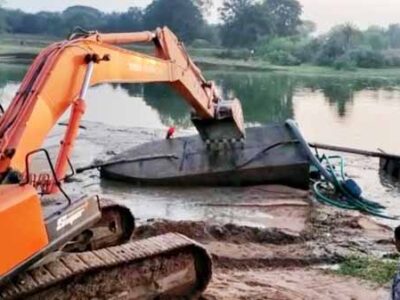अवैध रेत खनन पर सख्त हुई सरकार , तीन पनडुब्बी नष्ट, माफिया में हड़कंप