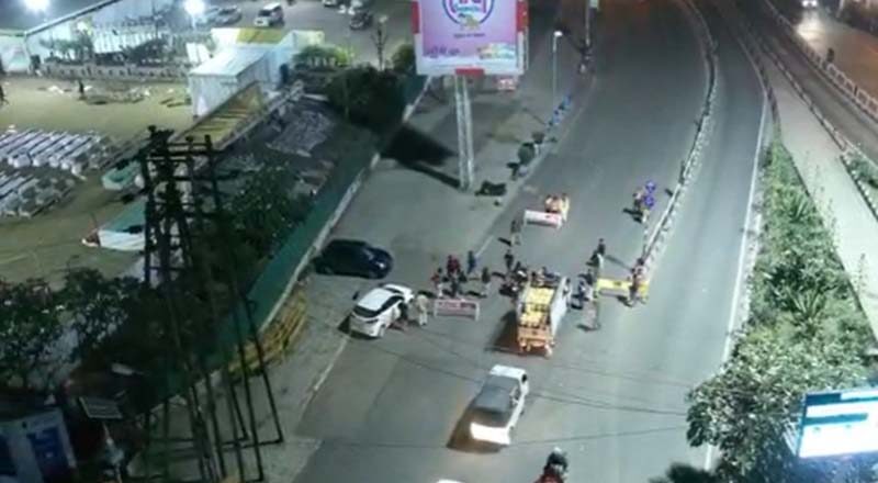 इंदौर शहर में पहली बार ड्रोन से की नाइट चेकिंग, कई गाड़ियां जब्त