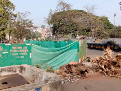 पब्लिसिटी के लिए निगम कर रहा पर्यावरण से खिलवाड़ , 30 साल पुराने  पेड़ों पर चलेगी कुल्हाड़ी