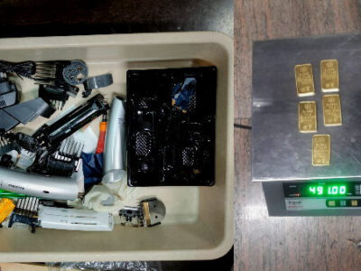 जयपुर एयरपोर्ट पर कस्टम विभाग की बड़ी कार्रवाई, यात्री ट्रिमर में छुपा लाया था 25 लाख का सोना