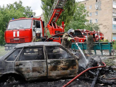 रूसी सेना के अटैक से यूक्रेन की कई इमारतें तबाह