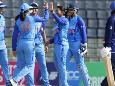 इंडिया महिला टीमने 6 ओवर में जीत लिया मैच, 37 पर ऑलआउट हुई थाईलैंड  टीम