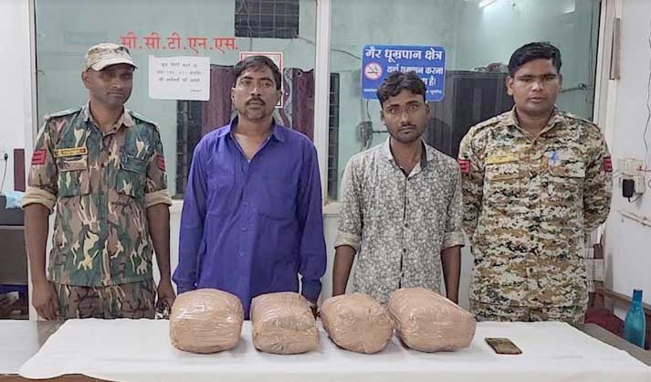 25 किलो गांजा के साथ धनपुंजी से 2 तस्कर गिरफ्तार