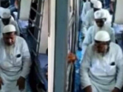 ट्रेन में नमाज पढ़ने का वीडियो वायरल,पूर्व विधायक ने की शिकायत