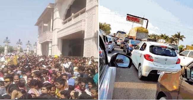 महाकाल लोक देखने उमड़ी हजारो की भीड़ ,लगा रहा घंटो जाम