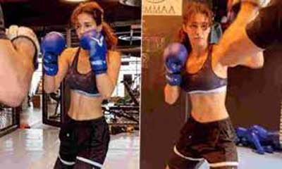 बॉक्सिंग करती नजर दिशा पाटनी आईं