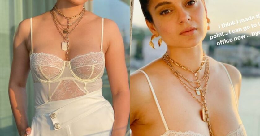 कंगना ने शेयर की अपनी ब्रालेट वाली तस्वीर