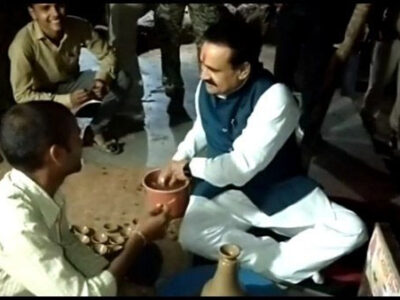 Dr. narottam mishra: इलेक्ट्रिक चाक देख कर बैठ गए गृहमंत्री और बनाने लगे मिट्टी के दिए