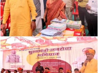 fमुख्यमंत्री जन सेवा आभियान के तहत कुक्षी के ग्राम जोगड़दी में आयोजित  शिविर में मंत्री  सिंह एवं पटेल पहुंचे