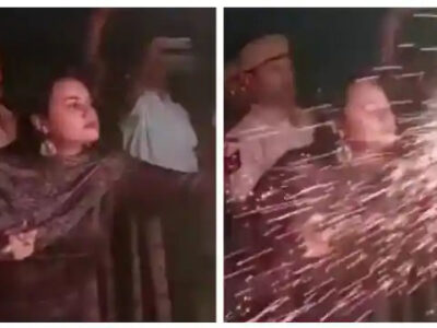दिवाली पर आतिशबाजी के दौरान IAS टीना डाबी बाल-बाल बचीं, चेहरे पर आ गईं चिंगारियां