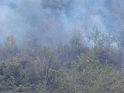 छत्तीसगढ़ के कांकेर शहर स्थित गढ़िया पहाड़ में फिर से आगजनी