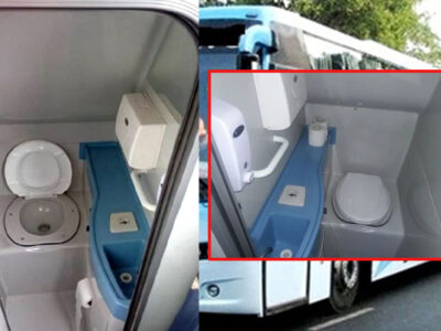 मुंबई की सड़को पर एक चलता-फिरता लक्जरी बाथरूम, बॉडी वॉश, शावर और गीजर भी