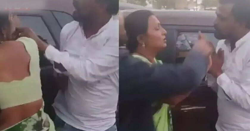 बैतूल में बीच सड़क हाईवोल्टेज ड्रामा, महिला ने नेताजी की कर दी पिटाई, घसीटते हुए ले गए एसपी ऑफिस