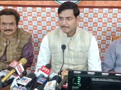 बीजेपी के प्रदेश मीडिया प्रभारी आशीष अग्रवाल ने की प्रेस कॉन्फ्रेंस