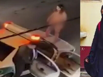 हिजाब बैन के विरोध में महिला ने उतार दिए कपड़े, पुलिस वैन पर नग्न चढ़कर हंगामा