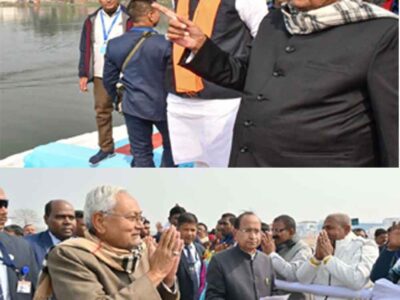 बिहार-मुख्यमंत्री नीतीश की प्रगति यात्रा पहुंची भागलपुर, पोखर जीर्णाेद्धार एवं खेल मैदान का लोकार्पण और जीविकोपार्जन योजना के बांटे चेक