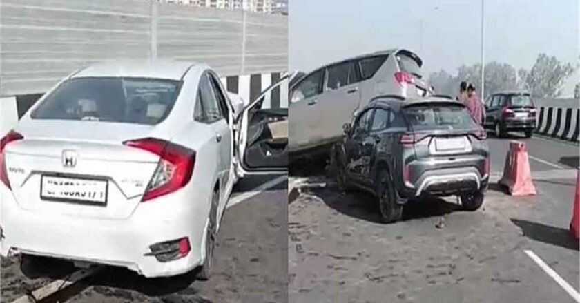 फरीदाबाद जिले में आपस में टकराईं 3 गाड़ियां, कई लोग घायल