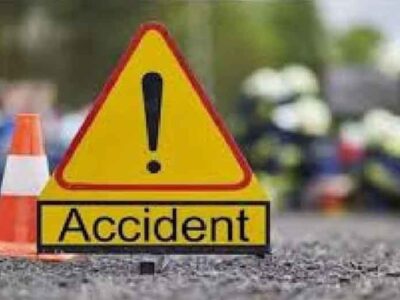 तेज रफ्तार डंपर की चपेट में आने से महिला और उसके बच्चे घायल, मचा हड़कंप