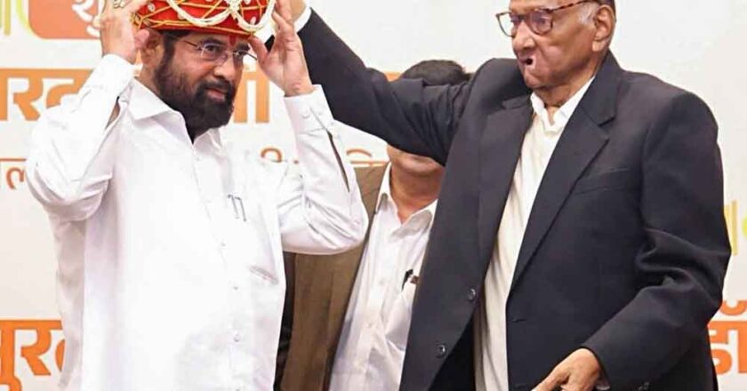 उपमुख्यमंत्री एकनाथ शिंदे को महादजी शिंदे राष्ट्र गौरव पुरस्कार से हुए सम्मानित