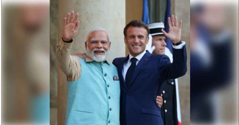 फ्रांस के राष्ट्रपति ने कहा- भारत और फ्रांस दो महान शक्तियां हैं और हमारे बीच विशेष संबंध हैं