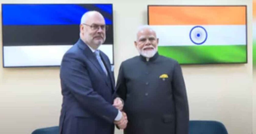 पीएम मोदी और एस्टोनिया के राष्ट्रपति अलार कारिस ने एआई एक्शन समिट के दौरान की मुलाकात