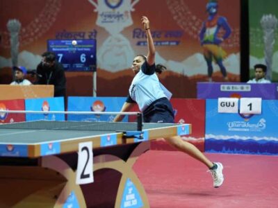 राष्ट्रीय खेल: टेबल टेनिस मुकाबलों के पहले दिन महाराष्ट्र, तमिलनाडु और पश्चिम बंगाल का दबदबा
