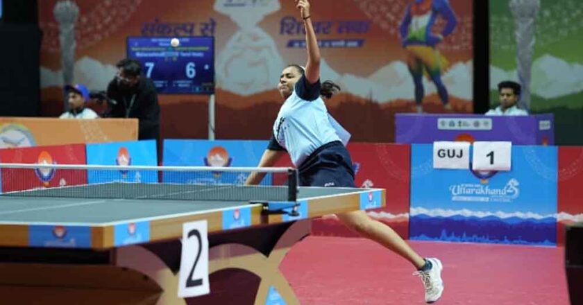 राष्ट्रीय खेल: टेबल टेनिस मुकाबलों के पहले दिन महाराष्ट्र, तमिलनाडु और पश्चिम बंगाल का दबदबा