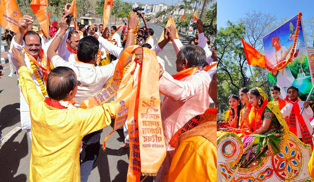 कलश यात्रा के साथ संत नामदेव की प्रतिमा स्थापना कार्यक्रम का शुभारंभ