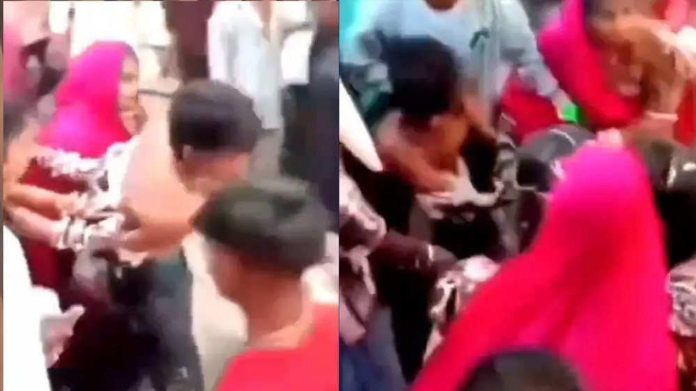 भगोरिया हाट में लड़कियों से छेड़छाड़ करने वाले युवक की पिटाई का वीडियो वायरल