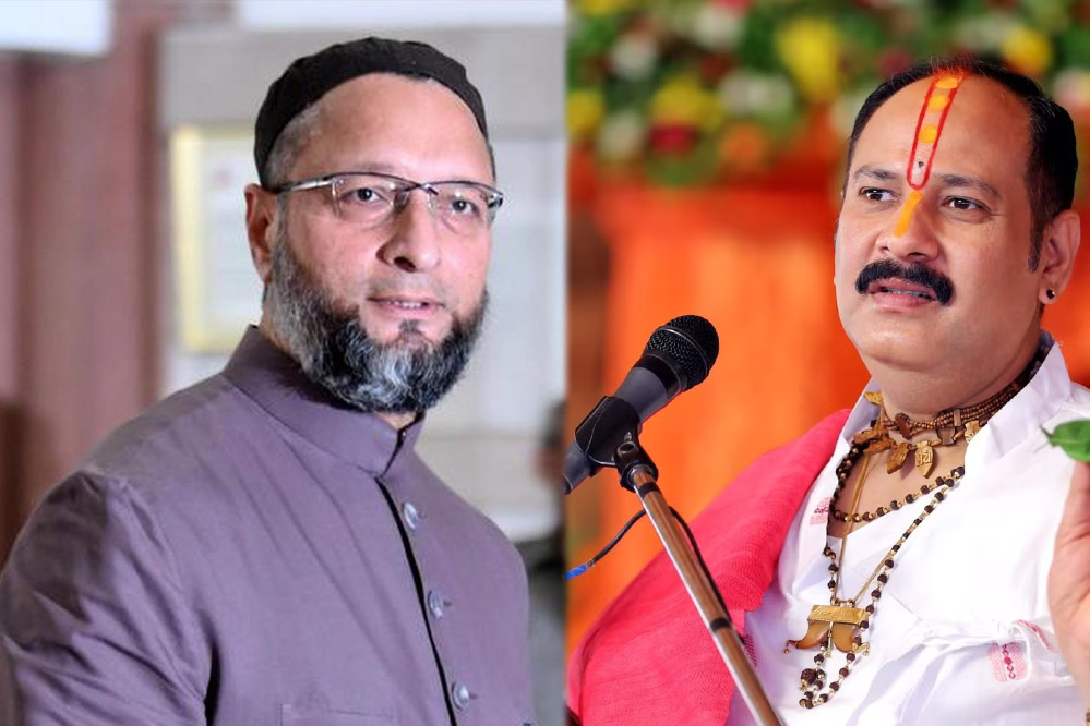 ओवैसी के बयान पर पंडित मिश्रा का पलटवार, बोले- ‘ये पाकिस्तान नहीं जो सहन करेंगे..