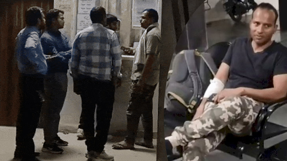 सागर में पुलिस टीम पर हमला, जान बचाकर भागे,महिलाओं और लोगों ने टीम को घेरा; पथराव में दो जवान घायल