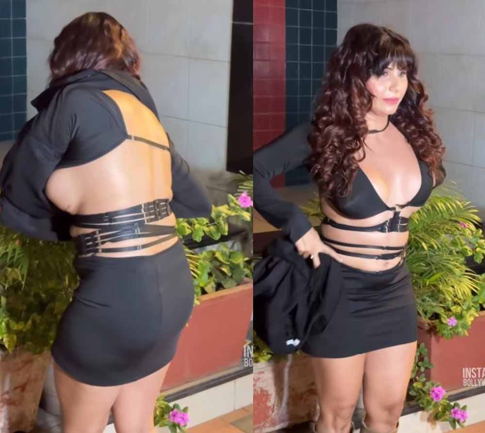 तान्या चटर्जी पैपराजी को पोज देने के लिए उतार दिया टी-शर्ट