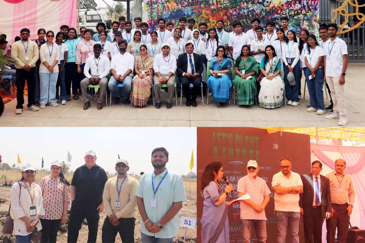 आईआईए के नैटकॉन-2025 के उपलक्ष्य में वीआईटी मेों पौधरोपण, 300 पौधों के साथ बायोडायवर्सिटी पार्क ट्रांसोम की शुरुआत