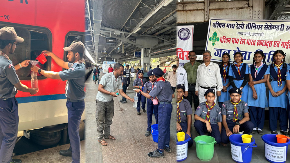 गर्मी की तपिश में ठंडे जल की सौगात, भोपाल मंडल स्काउट एवं गाइड द्वारा निःशुल्क जल सेवा का शुभारंभ