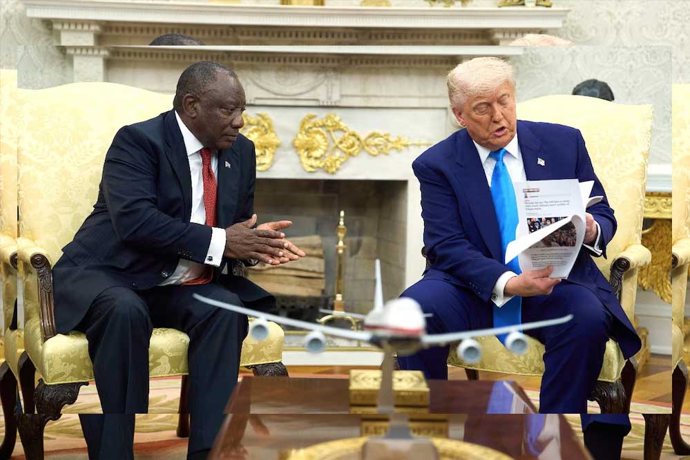 राष्ट्रपति रामफोसा ट्रंप से बोले- हमारे पास गिफ्ट देने के लिए लग्जरी प्लेन नहीं